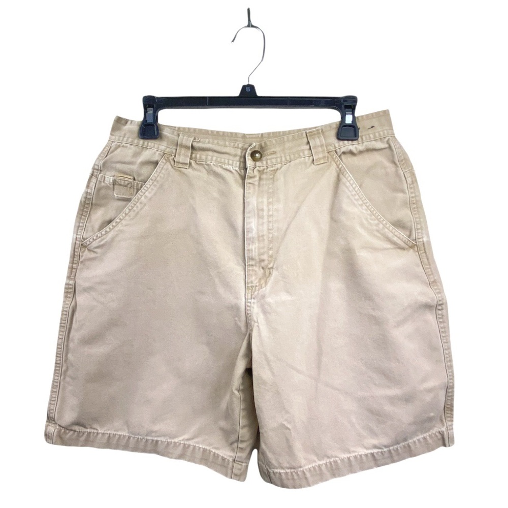 Consensus Sportswear Tan Flat Front Khaki Short Cotton Chino Men’s 32 COPY